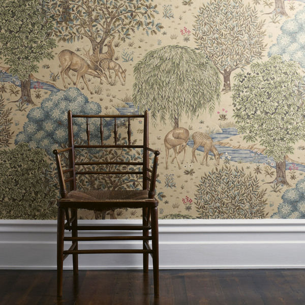 The Brook Linen Wallpaper by Morris & Co